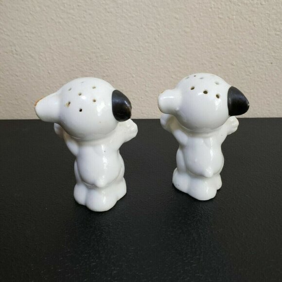 Vintage I'm Salt I'm Pep Bonzo Dog Salt & Pepper Shakers Puppy Anthropomorphic - Picture 6 of 7